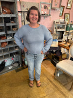Soft Waist Length Chunky Knit Sweater
