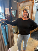 Pointelle V Stitch Sweater
