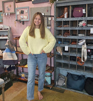 Soft Waist Length Chunky Knit Sweater
