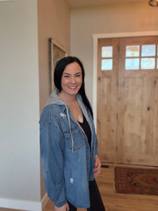 Hooded Denim Shirt
